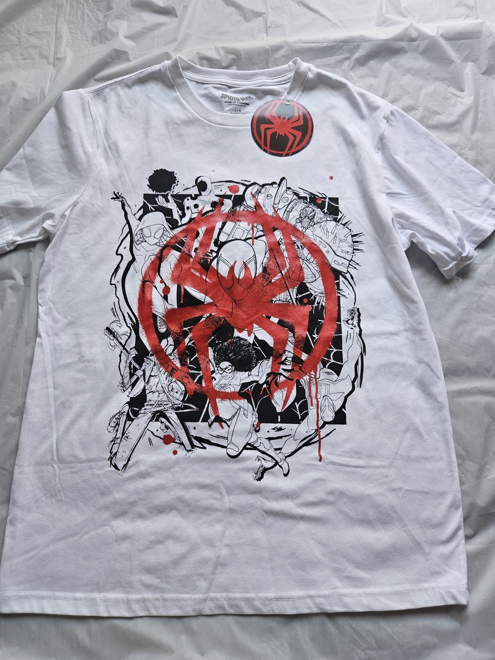 Spider-Man Graphic Tee - White with Red and Black Print
